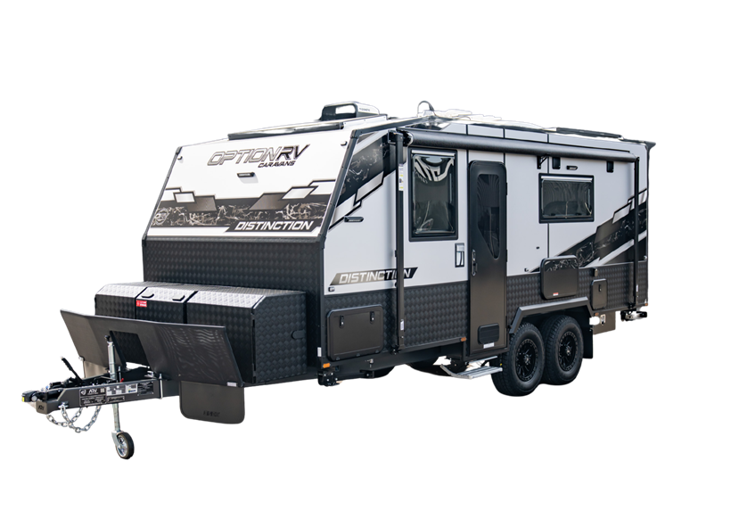 Option RV Distinction Australian made luxury touring caravan